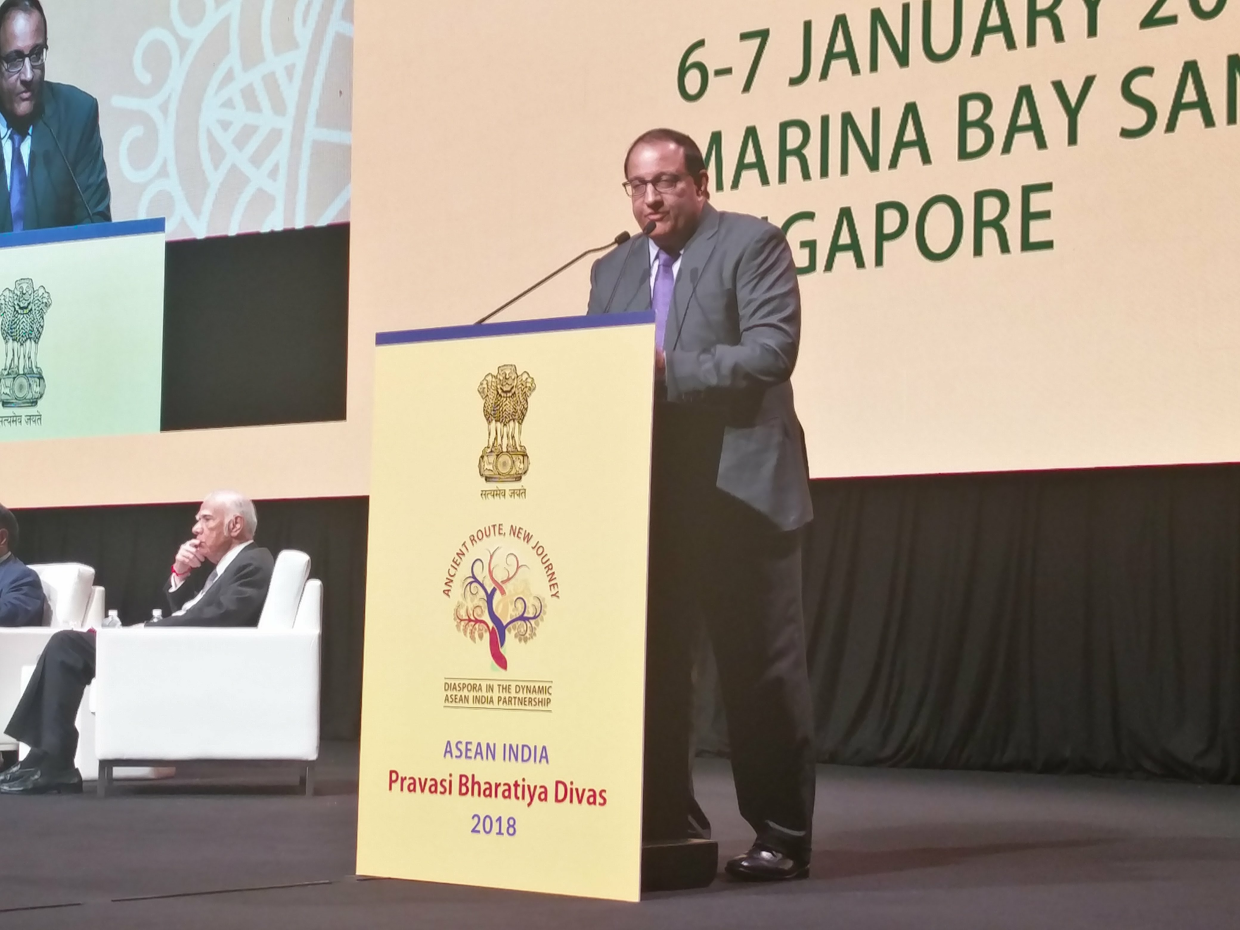 S Iswaran while addressing at the ASEAN India Economic Partnership programme. 