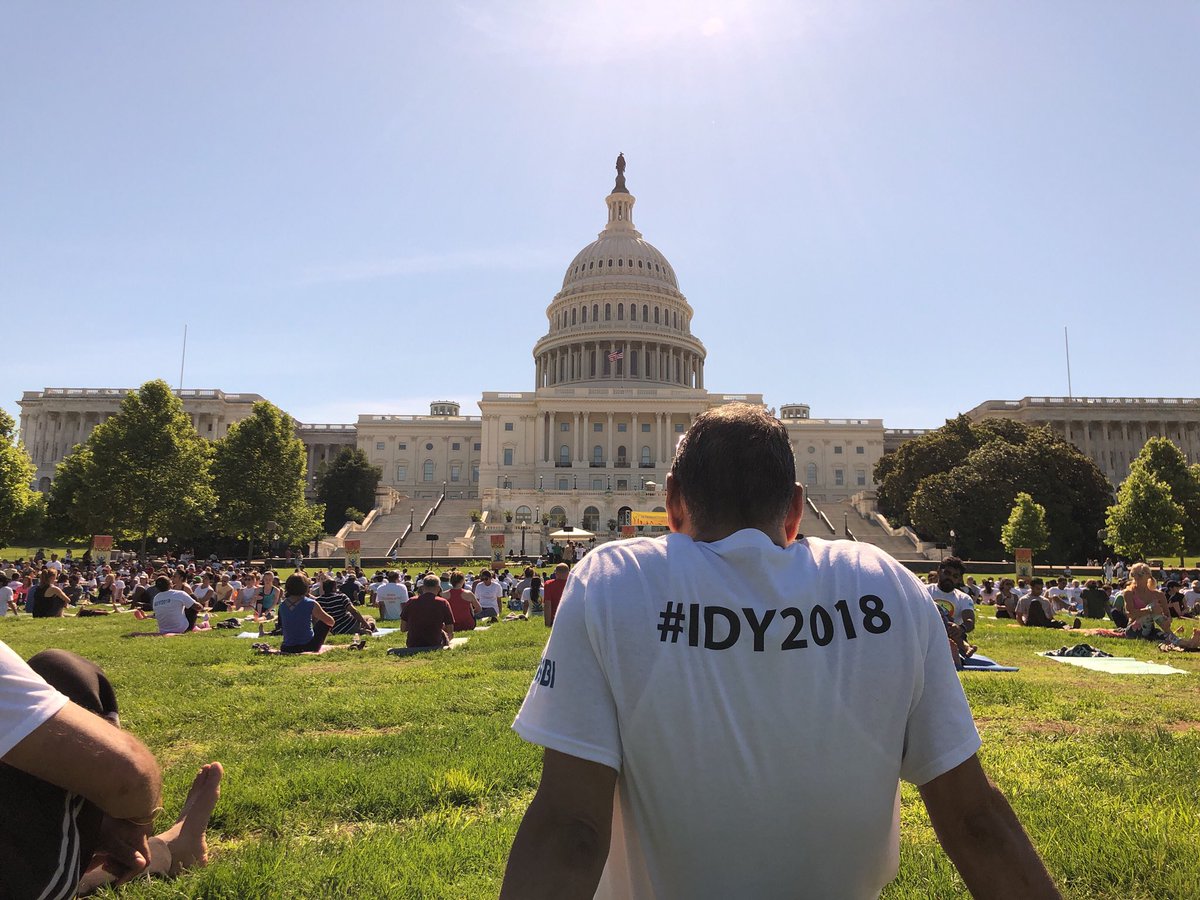 Capitol Hill in Washington was the site of the yoga session for IDY 2018. Photo courtesy: Twitter/@abhisuryawanshi