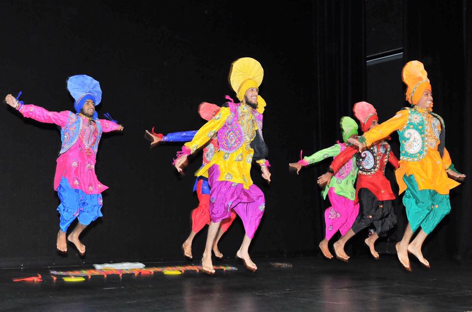 Caught in the air! Team Bhangra till last Breath (BTLB) performing at the International RedDot Bhangra Competition in Singapore. Photo courtesy:  Facebook/@reddot