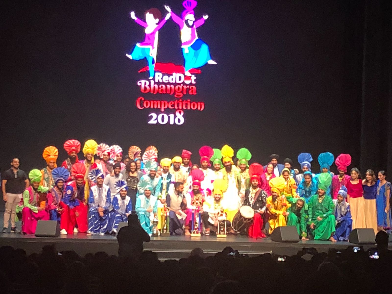 A glimpse of all the stars of the night at the RedDot Bhangra Competition! Photo courtesy: Facebook/@reddot