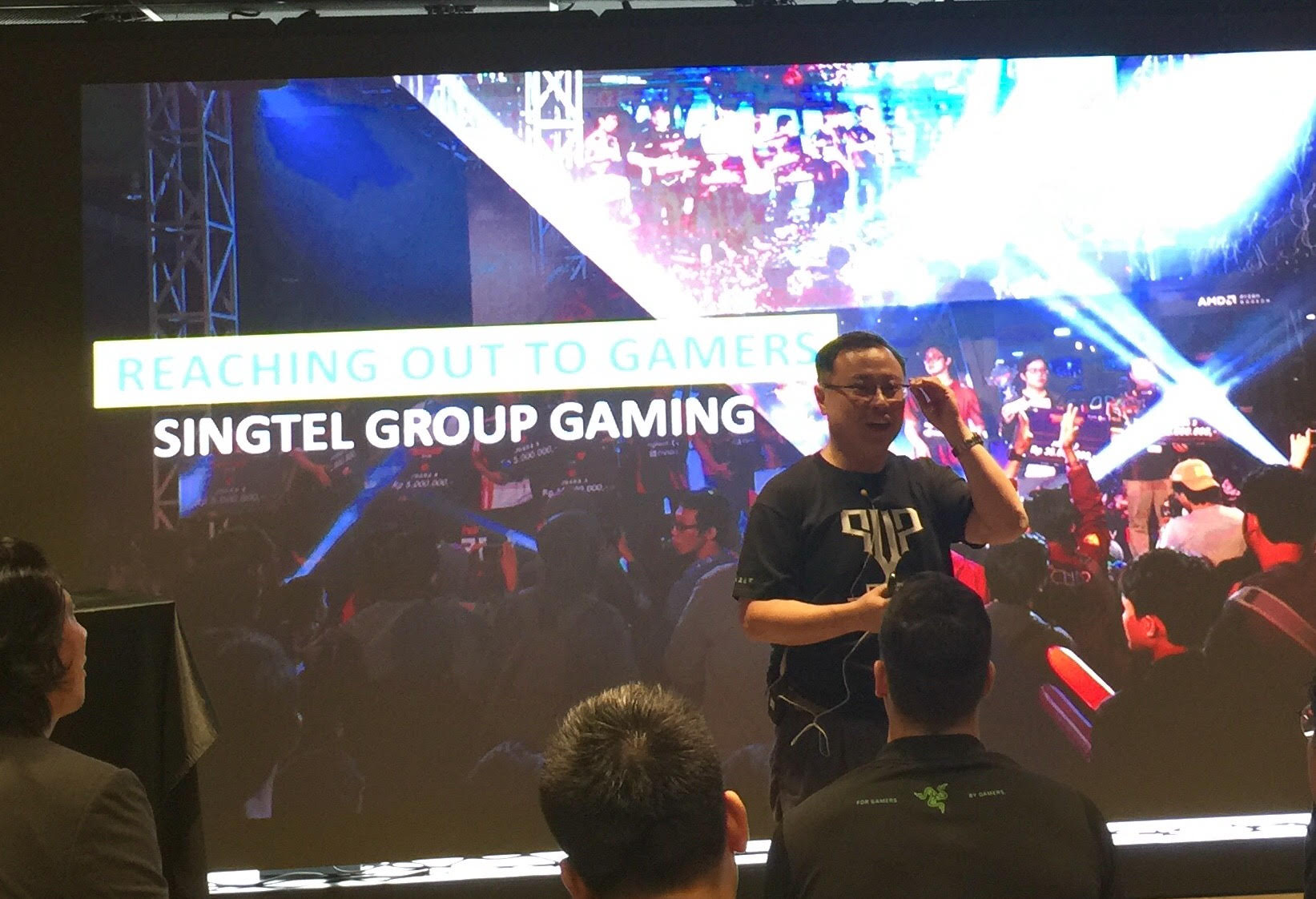 Arthur Lang, CEO of Singtel’s International Group speaking during the press conference. Photo: Connected to India