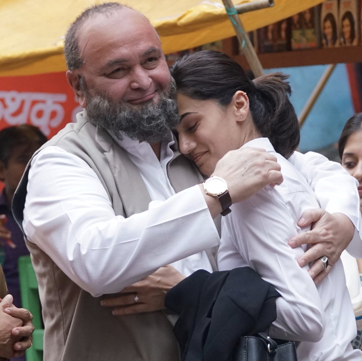The film 'Mulk' deals with the story of a Muslim family, branded traitors, after one of their members is killed in a terrorist encounter. Photo courtesy: Twitter@/taapsee