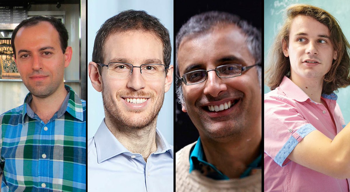 2018 Fields Medallists Caucher Birkar, Alessio Figalli, Akshay Venkatesh, and Peter Scholze!