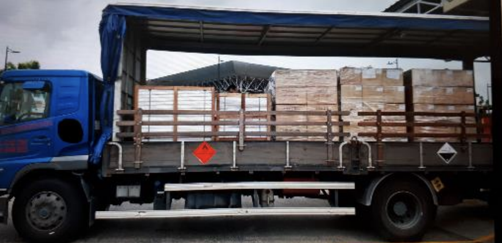 Duty-unpaid cigarettes uncovered from the Singapore-registered lorry. Photo courtesy: ICA