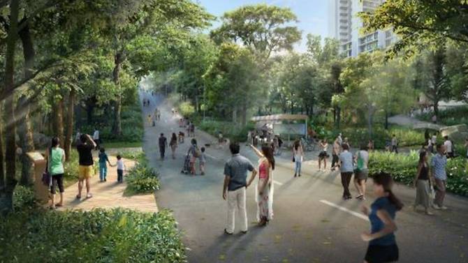 An artist's impression on the 'Heritage Trail’ in Punggol. Photo courtesy: HDB