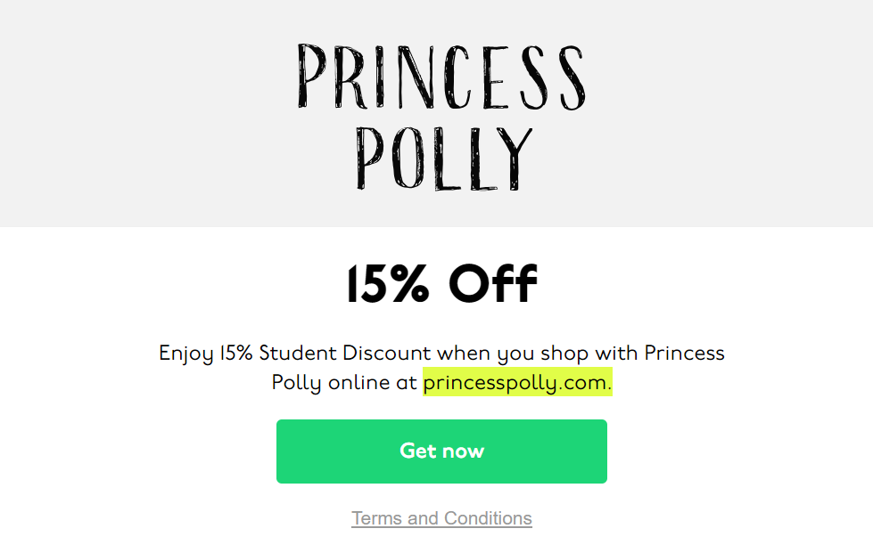 Photo: Screenshot from Princess Polly website