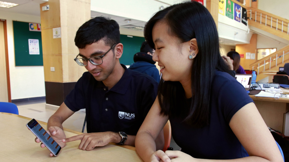 Jointly developed by NUS and JobTech, NUS career+ is a unique mobile application that provides advice to students on education planning and career selection. Photo courtesy: NUS
