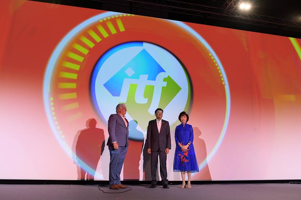 Ng Chee Meng, NTUC secretary-general (middle) opening the International Transport Workers’ Federation (ITF) Congress in Singapore. Paddy Crumlin, ITF President (left)and Sister Mary Liew, ITF Singapore National Coordinating Committee Chair and NTUC President are also present on the occasion. Photo courtesy: Facebook page of Ng Chee Meng