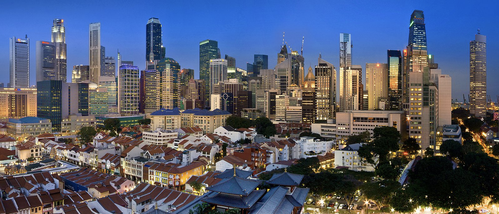 Panoramic view of Singapore Photo courtesy: Wikimedia Commons