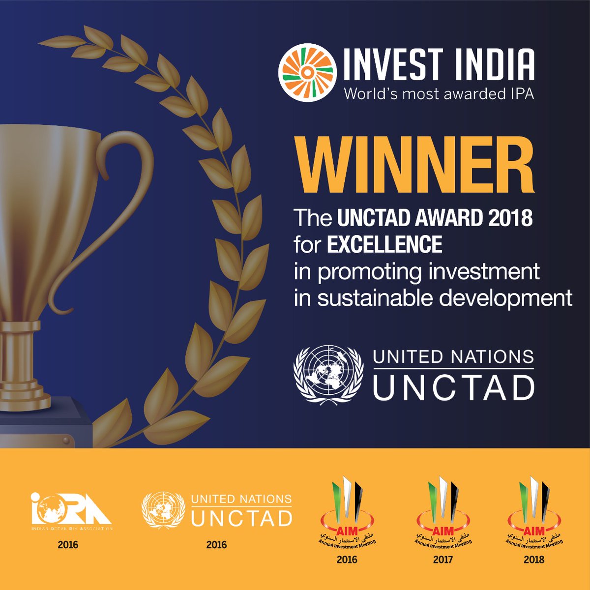 Invest India most awarded investment promotion agency in the world (Photo courtesy: Invest India, Twitter