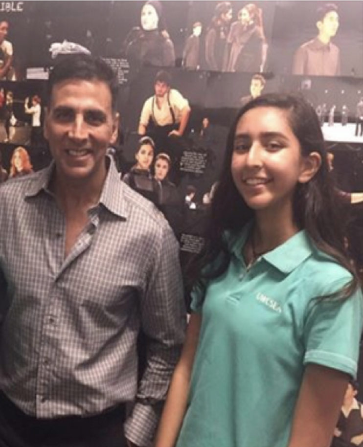Akshay Kumar during his visit to UWCSEA. East Campus  in 2016 