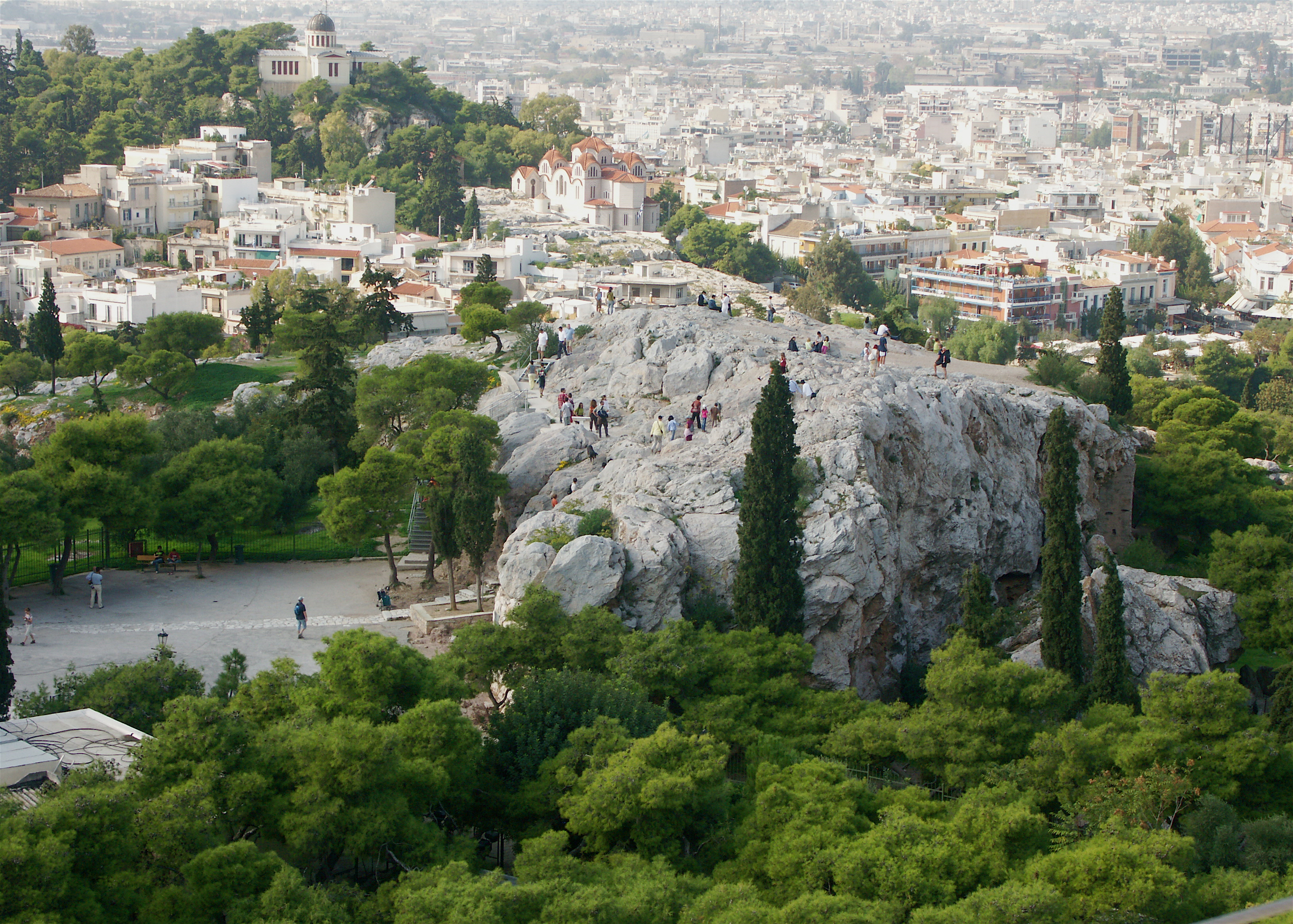  Areopagus Hill offers a stunning view of the Athens city. Photo courtesy: Wikimedia 