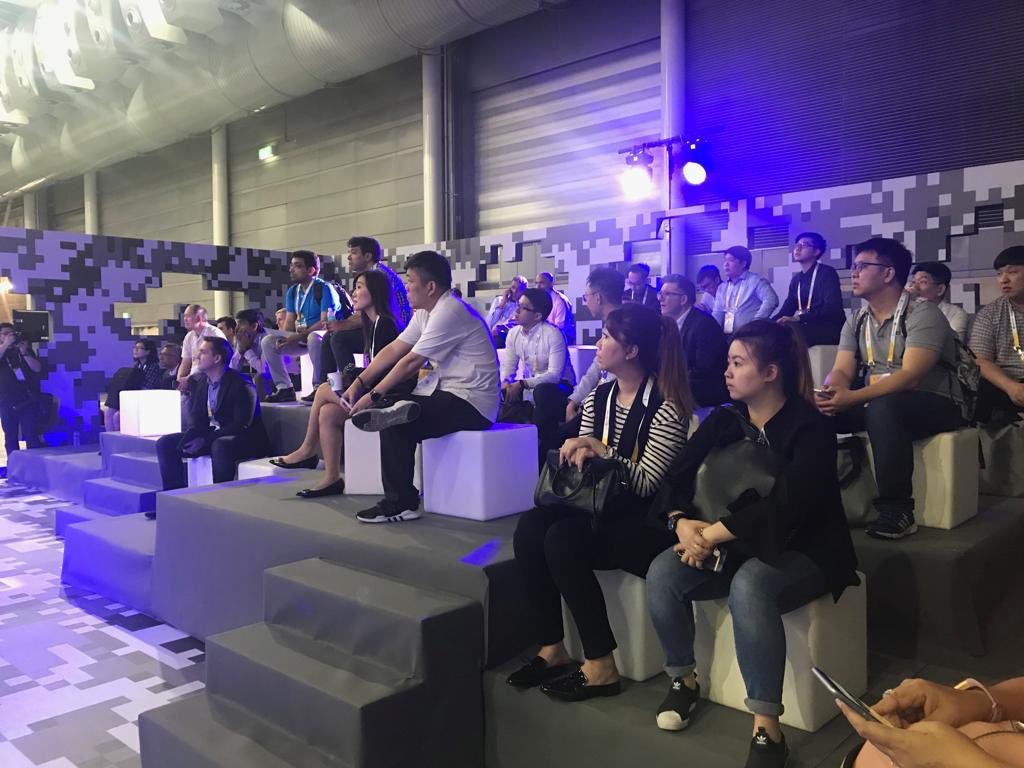 Participants attending the Singapore Fintech Festival which started today. Photo courtesy: Twitter@/sgfintechfest