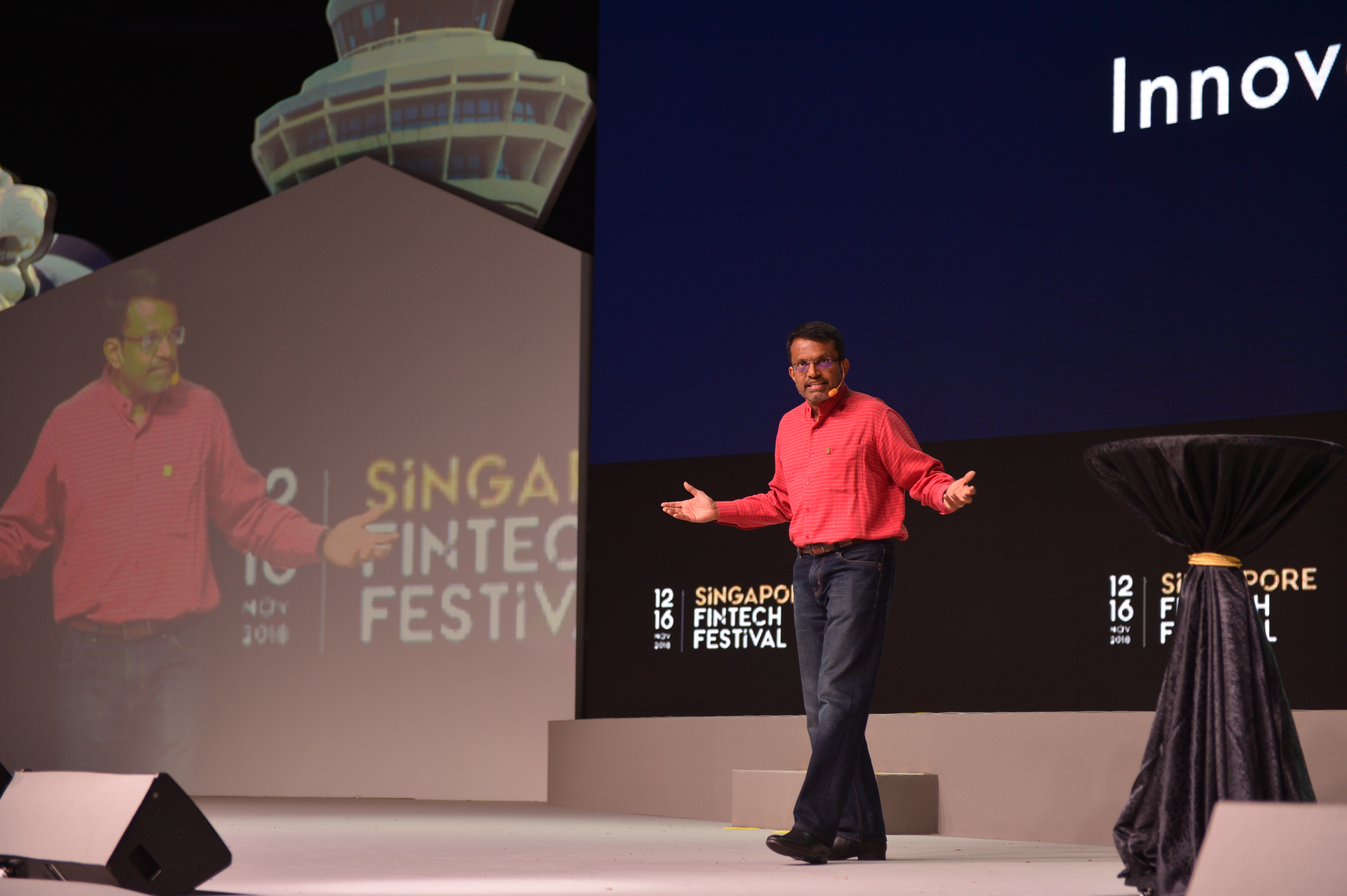 Ravi Menon, Managing Director of Monetary Authority of Singapore (MAS) speaking at the Singapore Fintech Festival. Photo courtesy: Singapore Fintech Festival 