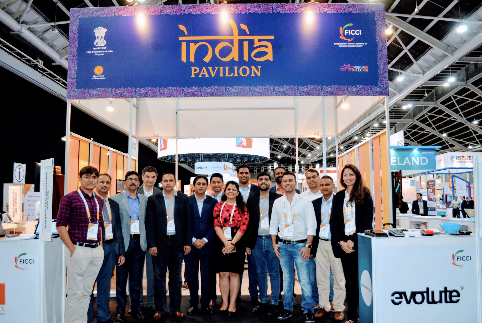 Displaying abundant enthusiasm for the Fintech sector and interest in the India-Singapore business corridor is the largest contingent from India with 400 exhibitors. India Pavilion comprising of 18 startups including Valuefy, Phocket, Happy, Posidex, Lend foundry at the India pavilion with the local Director of FICCI Navita Myer Photo: Connected to India