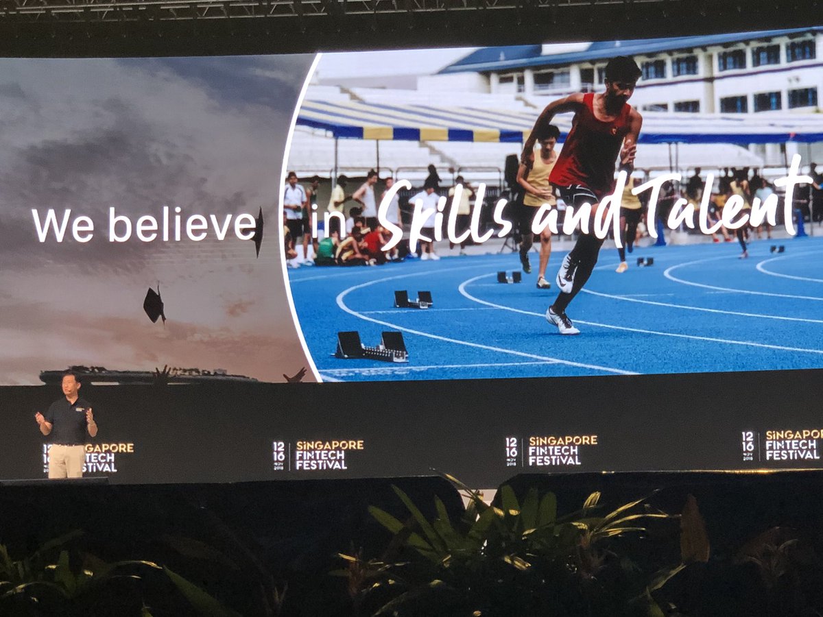 Ong Ye Kung talking about the launch of Sandbox Express - a promise of 21 days for startups to get into the sandbox. Photo courtesy: Twitter/@sgFinTechFest