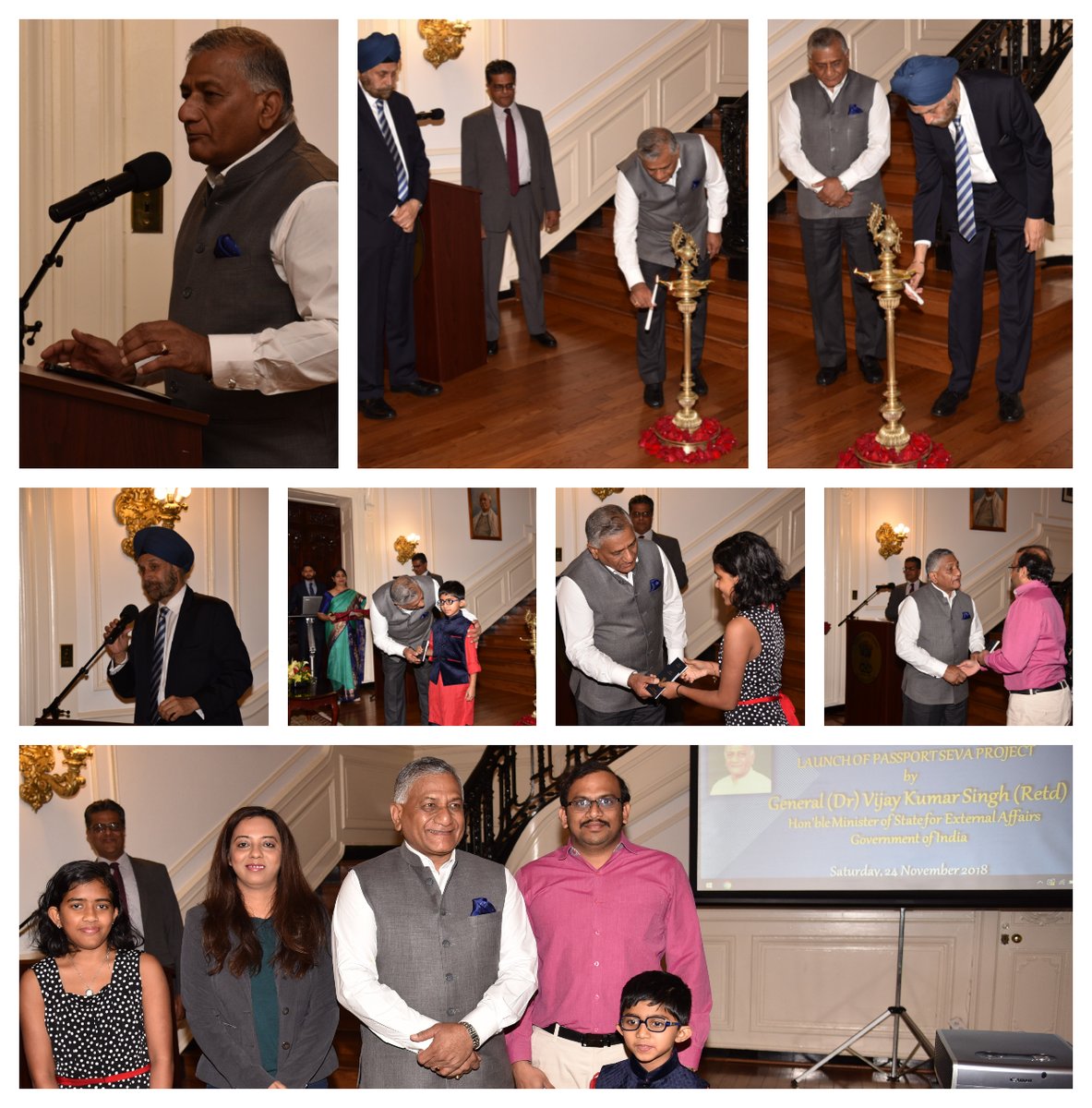 Inauguration of Passport Seva Project by Minister of State for External Affairs V K Singh ai Indian Embassy, Washington DC (Photo courtesy: Indian Embassy, Washington DC