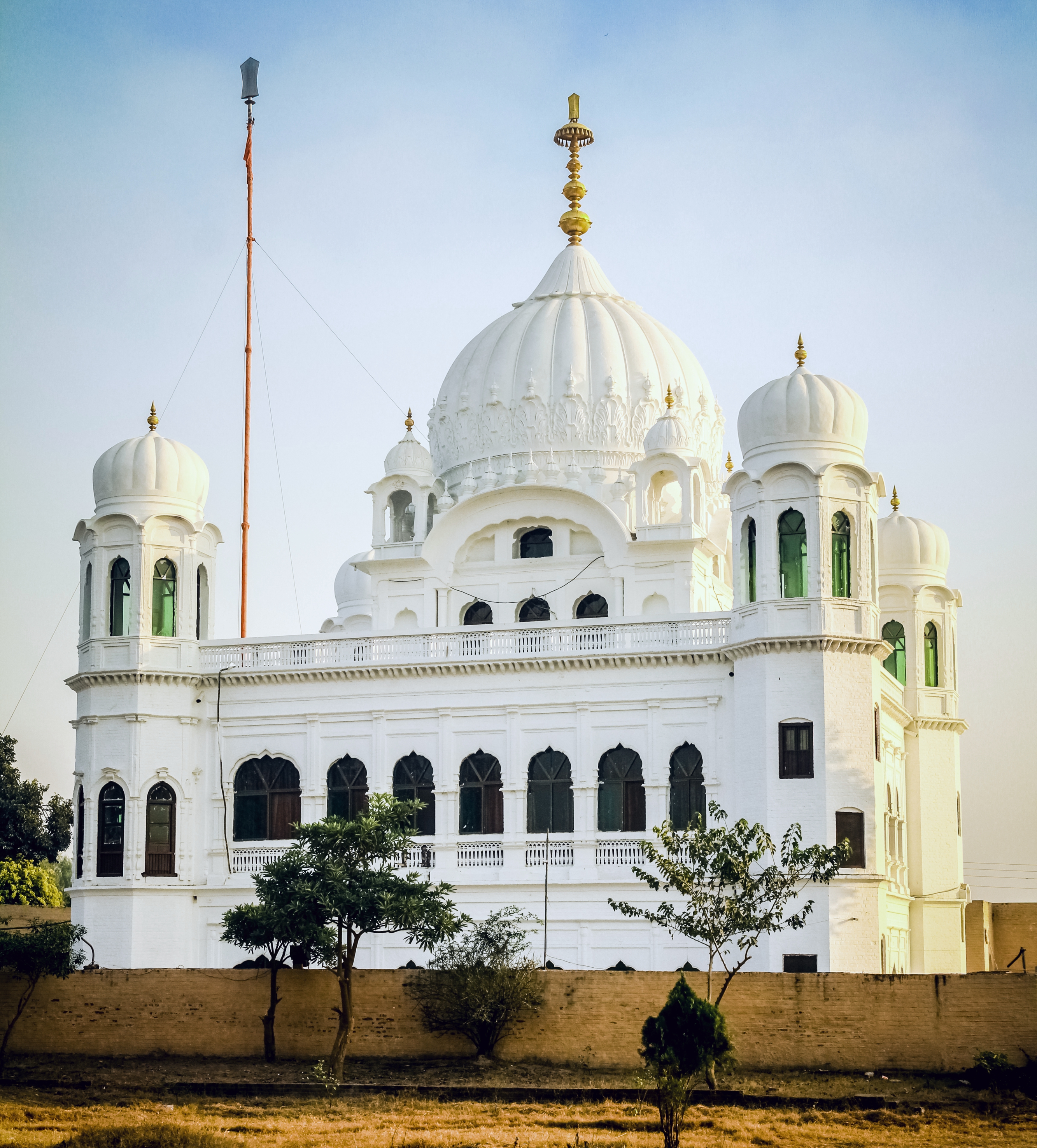 Gurdwara Darbar Sahib Kartarpur located on the banks of river Ravi in Pakistan, where Guru Nanak Devji spent eighteen years of his life spreading message of peace and brotherhood. Photo courtesy: Wikimedia