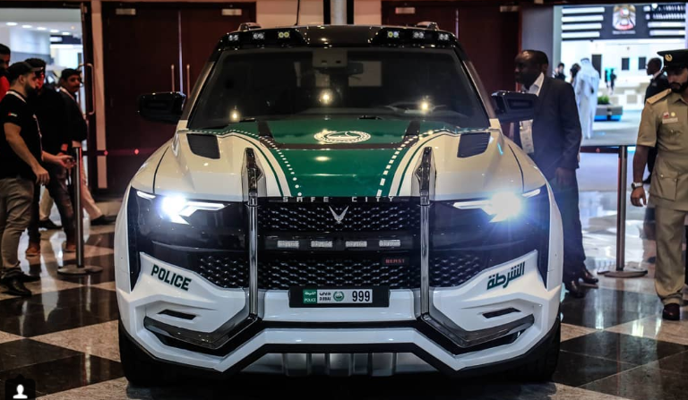 Ghiath, the latest entrant in the fleet of Dubai Police is a new high-tech vehicle which can recognise faces. Photo courtesy: Instagram page of W Motors