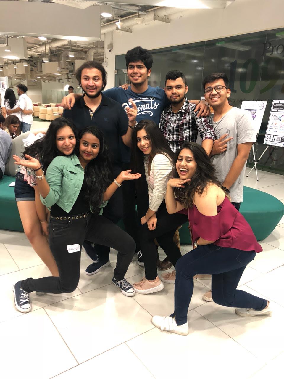 Adithi with her group of friends from college. Photo courtesy: Adithi Ganesan
