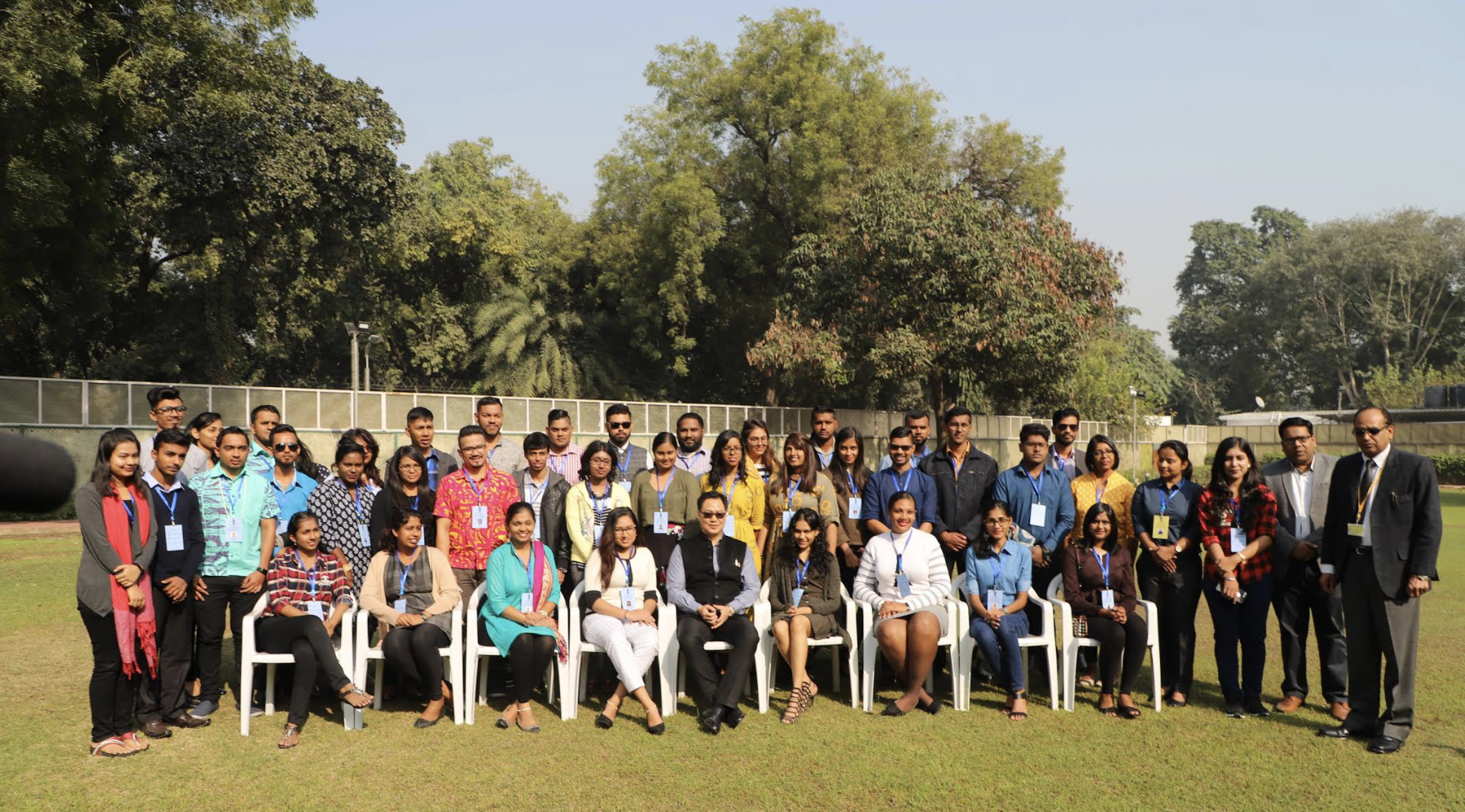 Indian Minister of State for Home Affairs Kiren Rijiju in a group photograph with the participants of Know India Programme from eight countries, being organised by MEA in partnership with Andhra Pradesh Government, in New Delhi on Saturday, December 8, 2018. Photo courtesy: Indian Ministry of Home Affairs