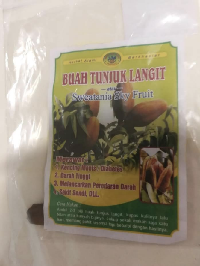 An example of packed raw mahogany seeds consumed by one of the patients. Photo courtesy: HSA