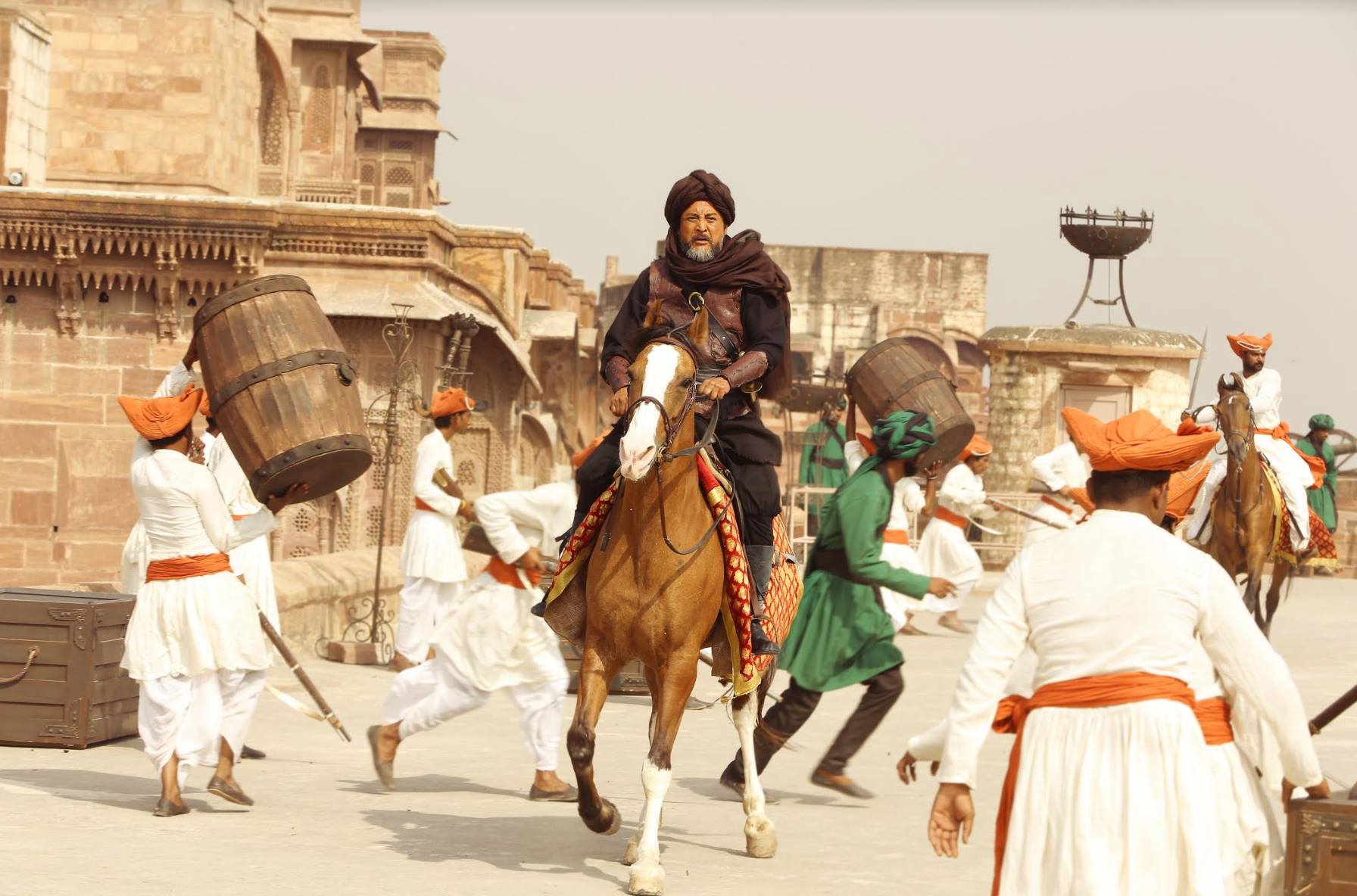 Forever young Danny Denzongpa playing Ghaus Khan in the upcoming ManikarnikaTheFilm cuts an impressive figure. Ghulam Ghaus Khan was a Senapati and advisor to Rani Laxmi Bai who fondly called him 'Ghaus Baba'. Photo courtesy: Zee Studios International