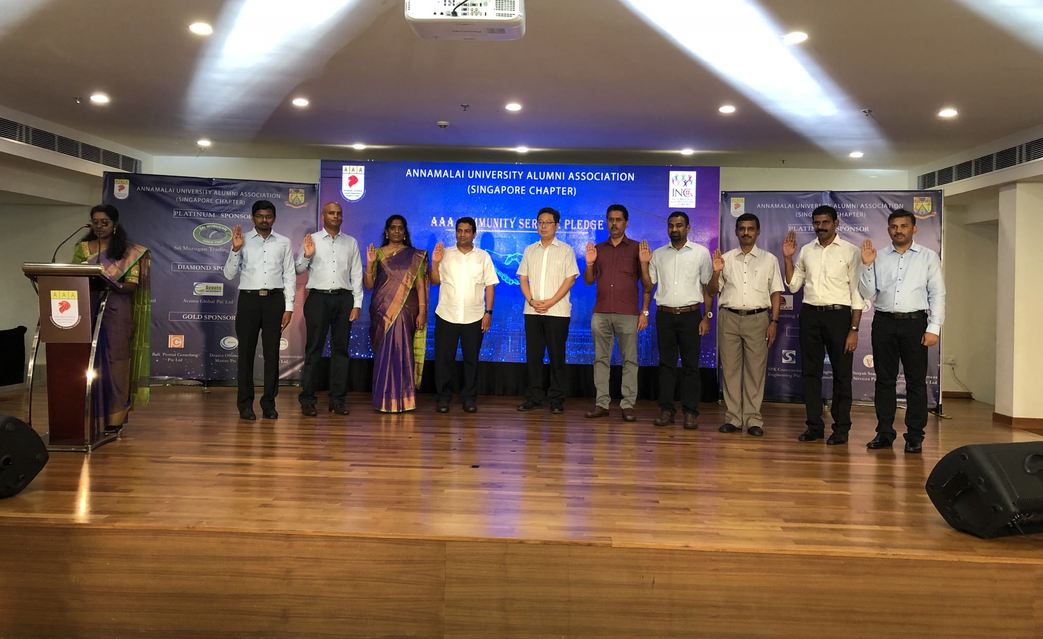 Members of the Annamalai University Alumni Association (AAA) pledged 1,000 hours of voluntary community service with the People’s Association Integration Council. Photo: Connected to India