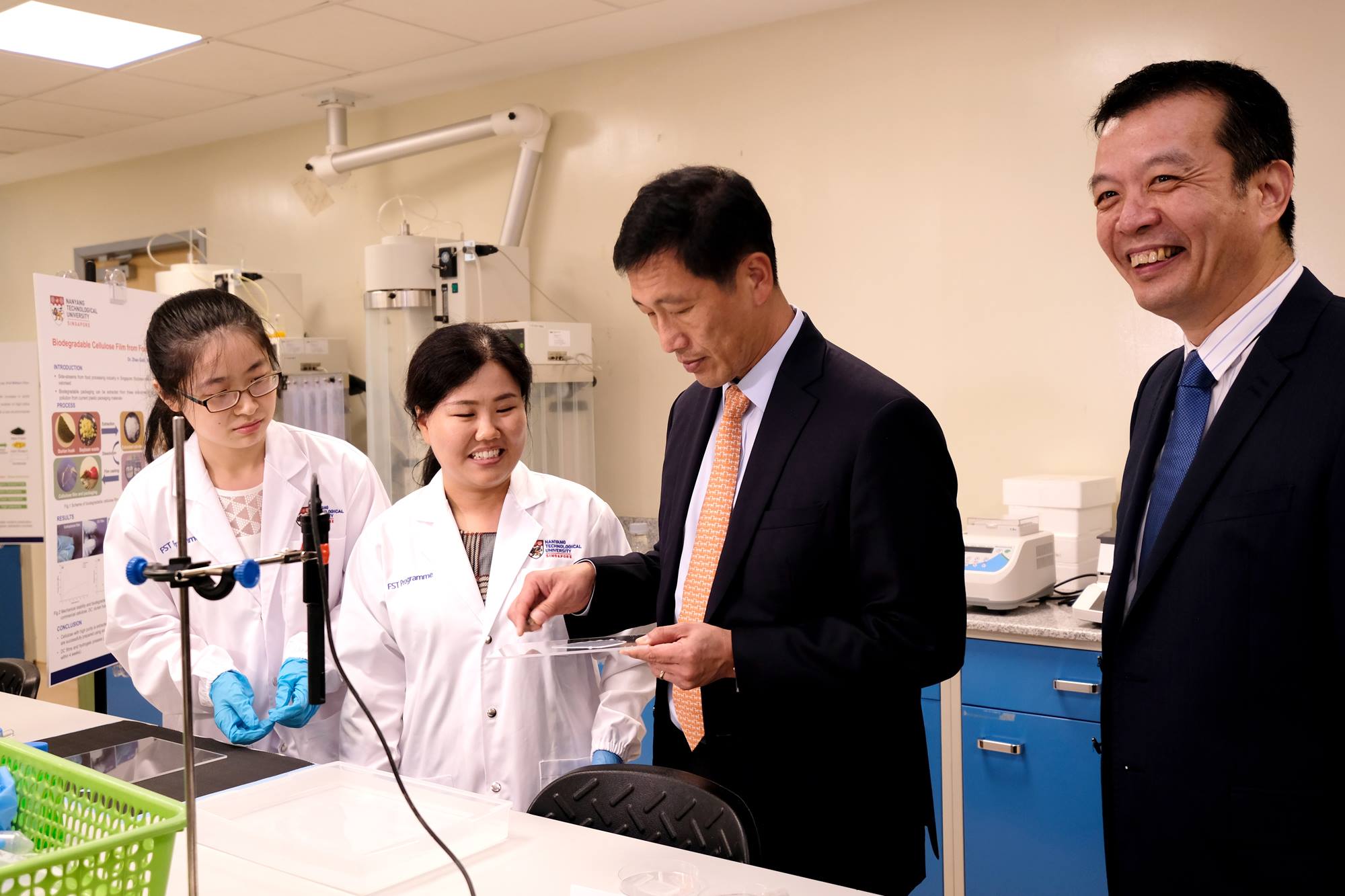 Minister for Education, Mr Ong Ye Kung, opened the F&N-NTU F&B Innovation Lab on Monday, January 7. Photo courtesy: NTU