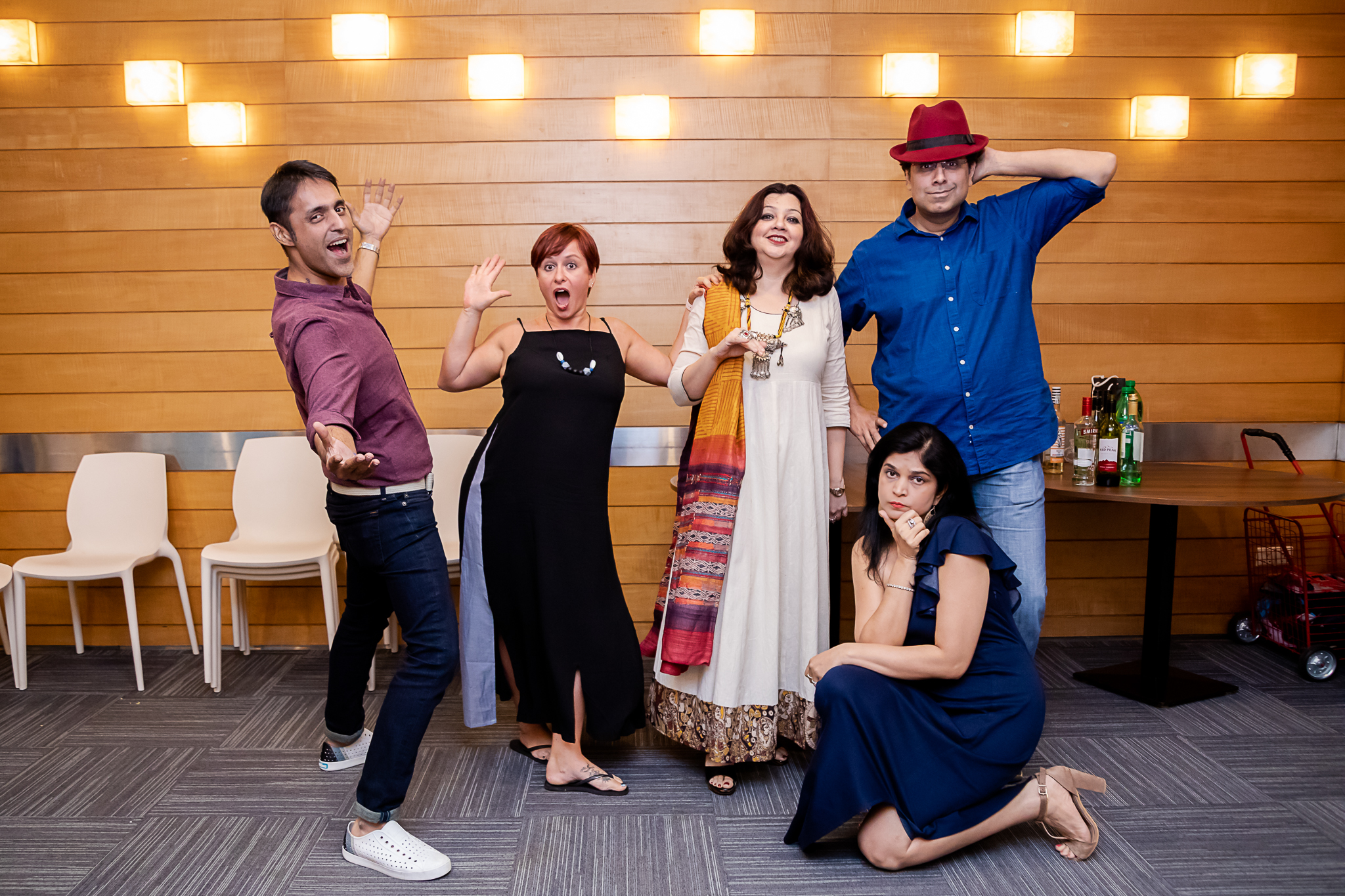 O'Hello (L to R) Neeraj Sujanani, Leah Fellstad, Sonali Mehta (Director), Shalima & Himanshu Motial