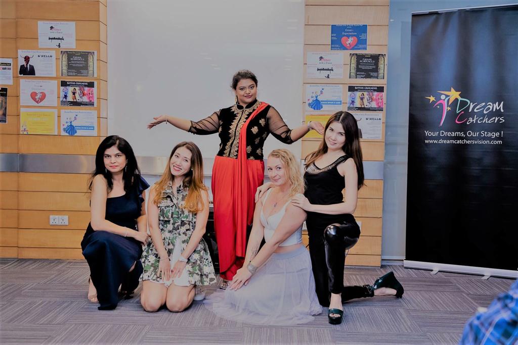 Saving Charming (L to R) Shalima Motial, Inya Kang, Anindita Ghosh (Director), Stacey Riley, Elaine Siow