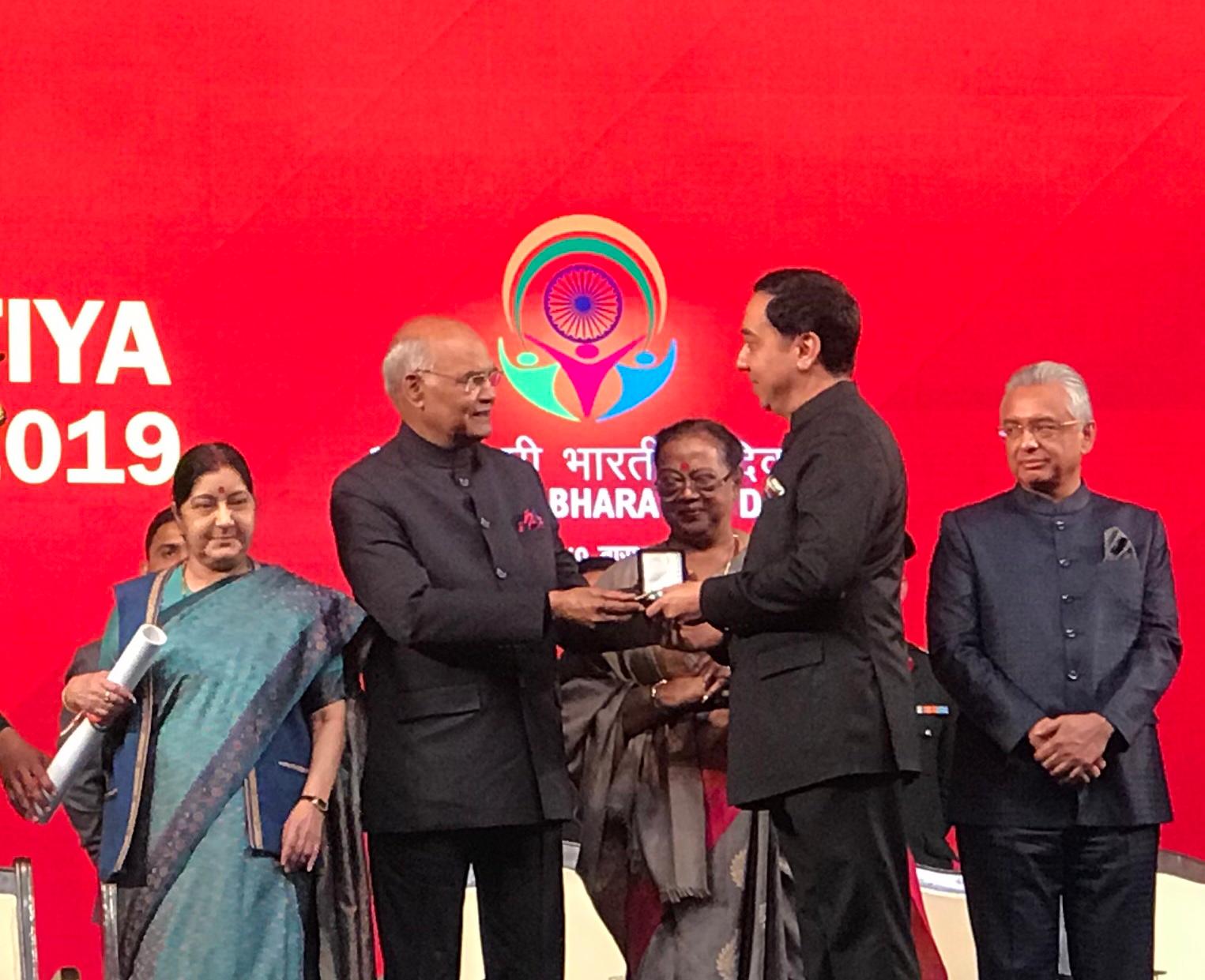 Pravasi Bhartiya Samman award has put Bhav Dhillon in the elite league of eminent global citizens of Indian-origin to have received this prestigious award including Satya Nadella, Lord Meghnad Desai, Shashi Tharoor and others. Photo courtesy: Consulate of India, Auckland 