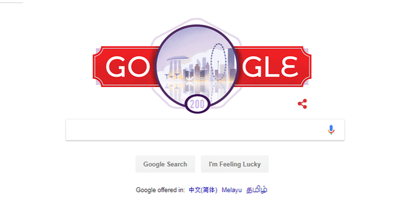  Google displayed a bright red logo, with key Singapore landmarks such as Marina Bay Sands, Gardens by the Bay and the Singapore Flyer featured in the Doodle. Photo courtesy: Google