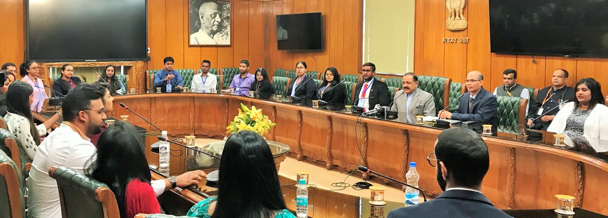 Indian-origin youth shared the influences which they have from India including IT industry, Bollywood, Indian cuisine and sports. Photo courtesy: Twitter@DrJitendraSingh