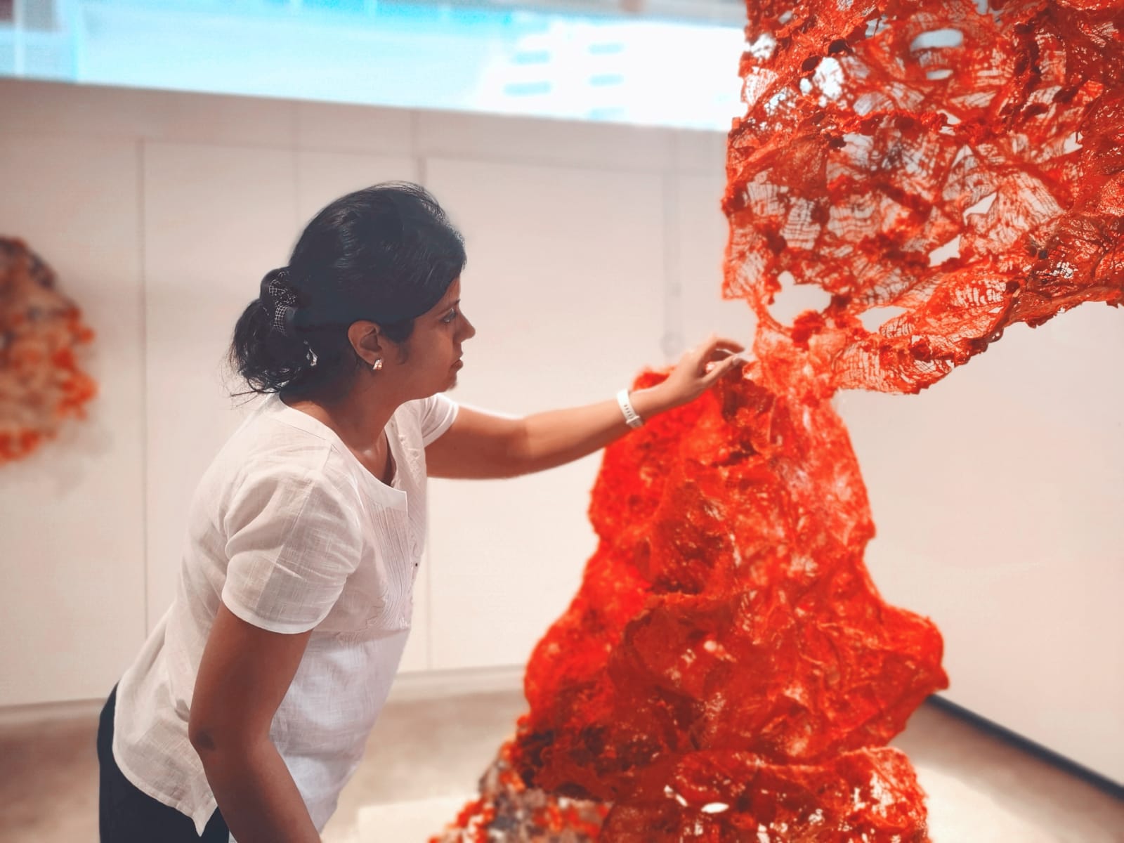 Nandita Mukand’s “Mind(less) Wilderness” mingles the way plants grow in the forest with the workings of the urban mind. Photo courtesy: Miaja Gallery