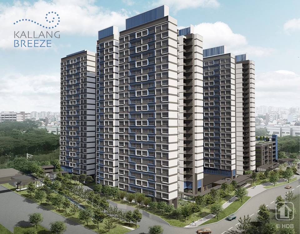  Kallang Breeze comprises 2 residential blocks that are 23 storeys high, and offers 411 units of 3- and 4-room flats. Located near the Kallang River, 'Kallang Breeze' residents will enjoy a cool and comfortable living environment. Photo courtesy: Facebook page of HDB