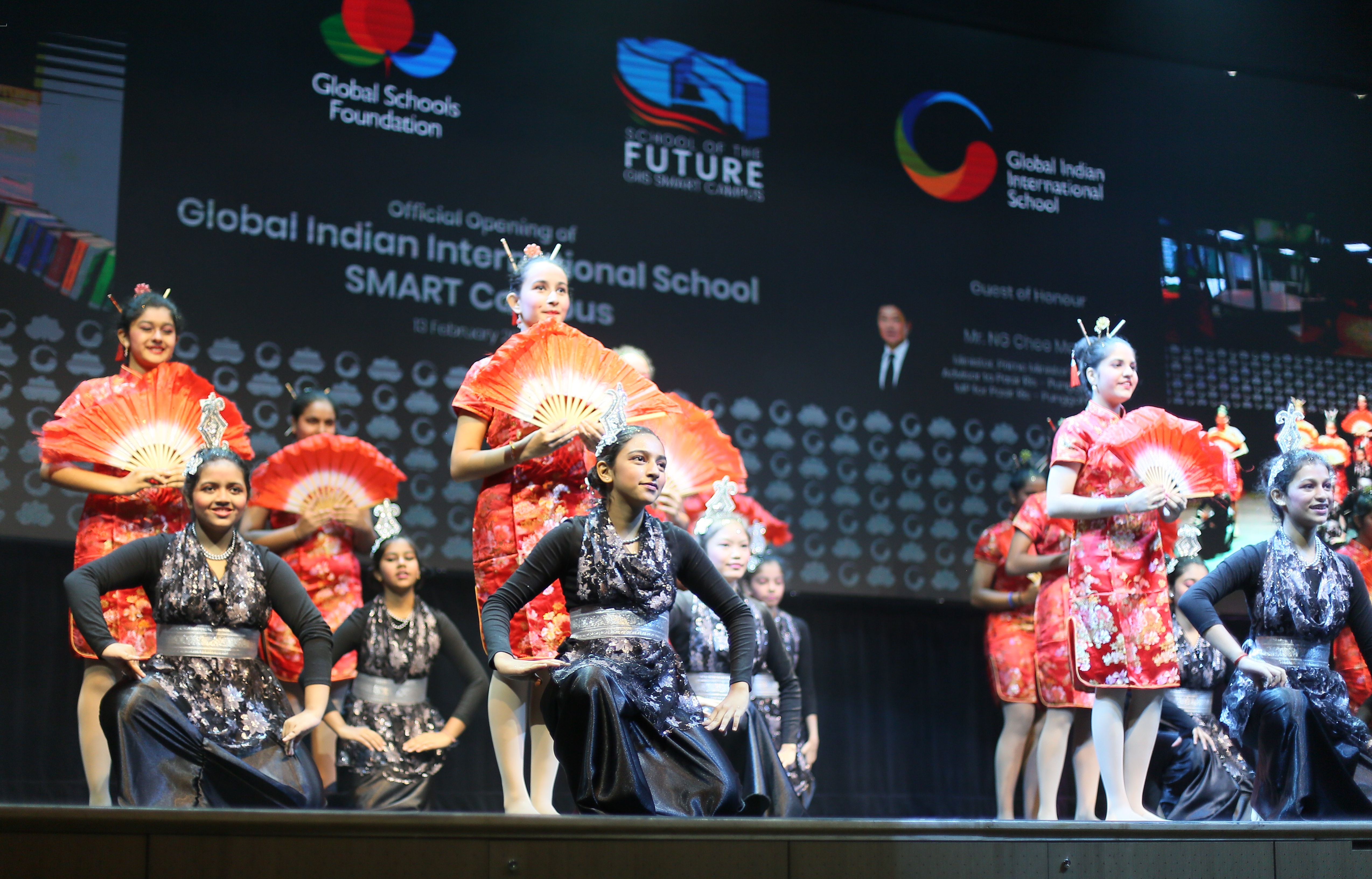 GIIS students putting on a Malay-Chinese Fusion dance performance. Photo courtesy: GIIS