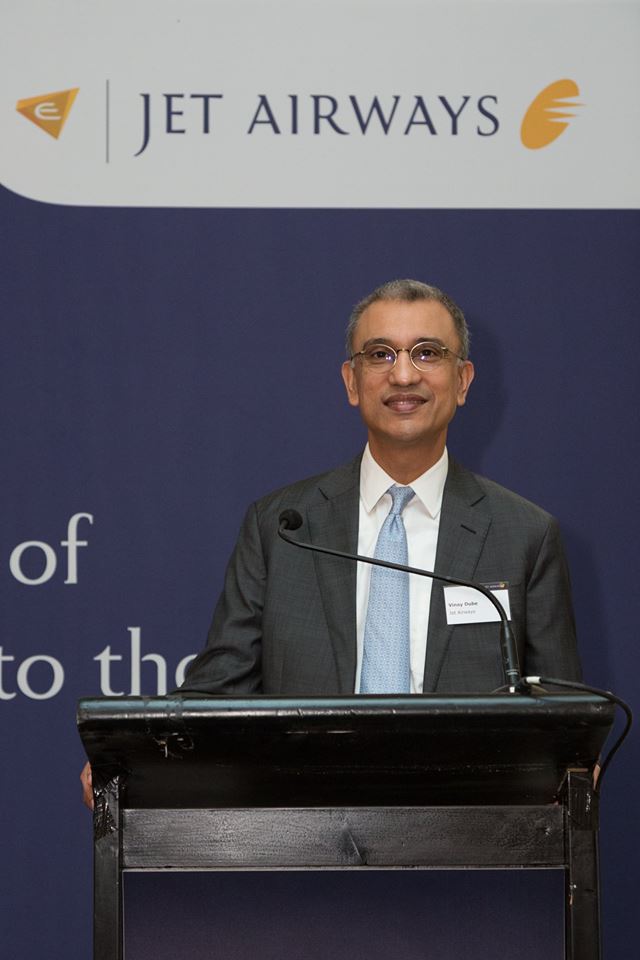  Vinay Dube, CEO of Jet Airways. Photo courtesy: Facebook page of Vinay Dube