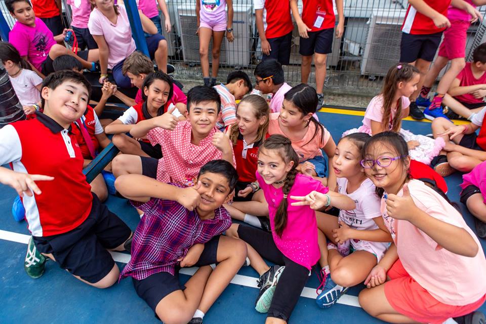  The Tanjong Katong Campus  of Canadian International School of Singapore was a sea of pink as the children celebrated Kindness Day. Photo courtesy: Facebook page of Canadian International School, Singapore 