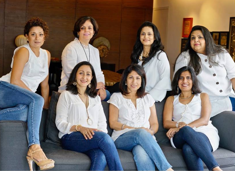 7Stories was started by women in Singapore who come from different walks of life but all have a passion for giving back to their community. (Top row, from L to R) Anupama Sekhri Zain, Anjali Soota. Smita Sunil, Shefali Khushalani. (Front row from L to R) Manisha Garg, Nishta Kathpalia Sipahimalani, Deepali Shah. Photo courtesy: 7Stories' Facebook page/Bindu Bhutani