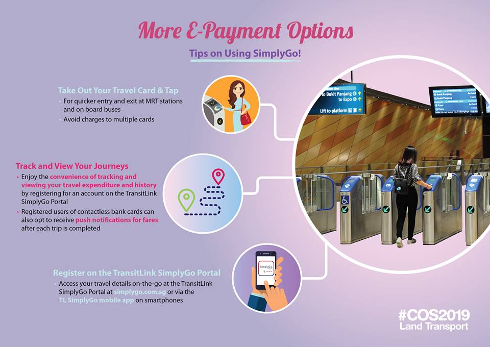 With a SimplyGo account, commuters can enjoy the convenient tracking and viewing of their travel expenditure and history on-the-go. Photo courtesy: Facebook page of LTA