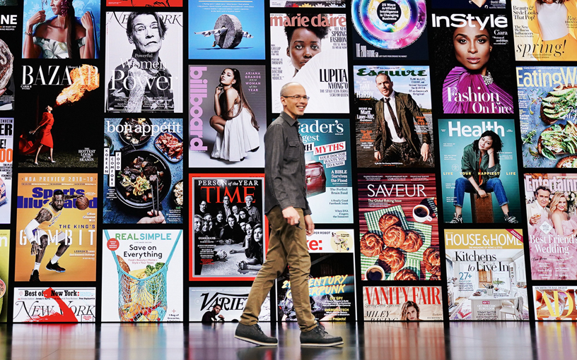   Roger Rosner presents Apple News+, a new subscription service that offers a personalised, curated experience within the Apple News app. Photo courtesy: Apple