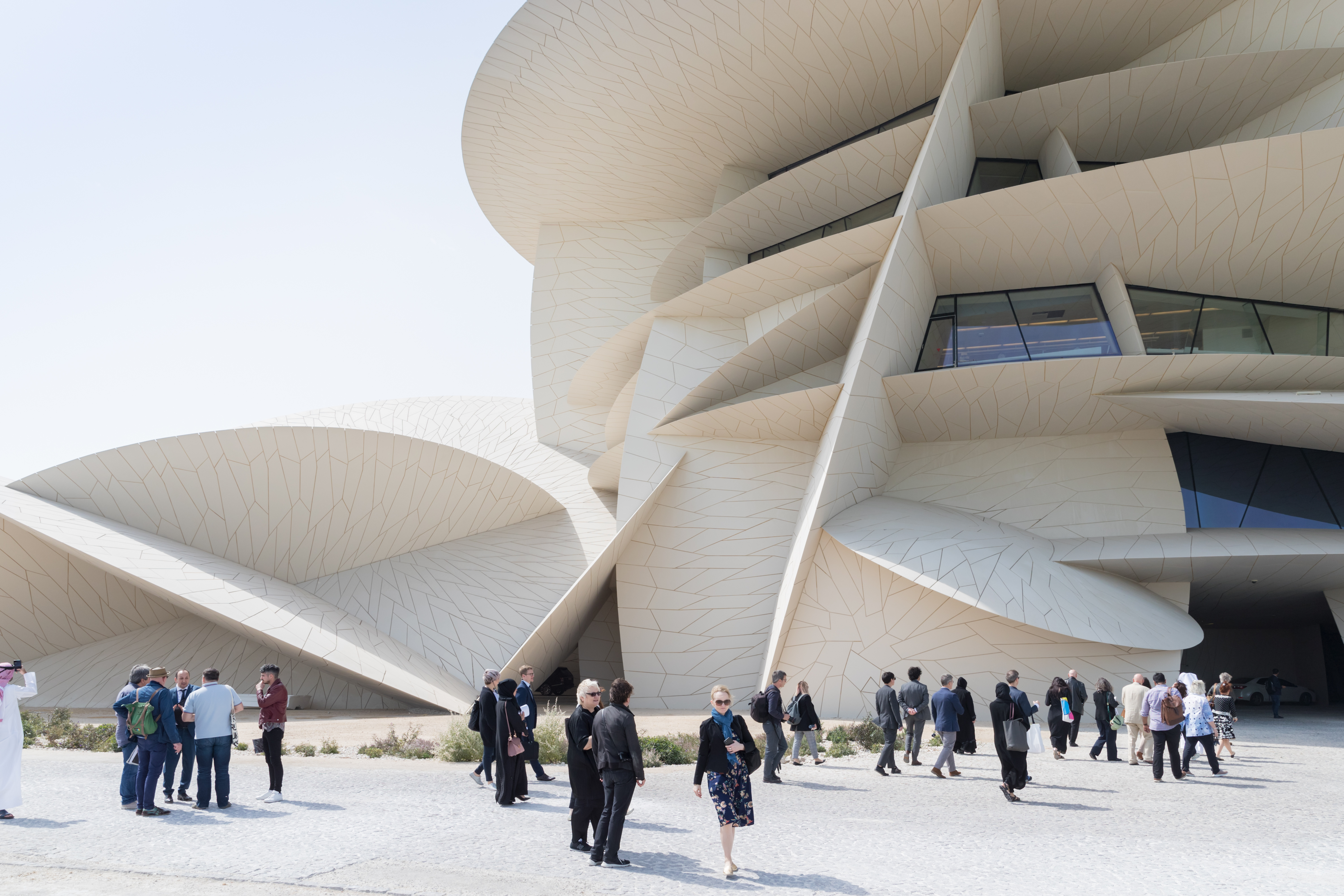  National Museum of Qatar is organised in three chapters—‘Beginnings’, ‘Life in Qatar’, and ‘The Modern History of Qatar’— presented in eleven galleries. Photo courtesy: National Museum of Qatar