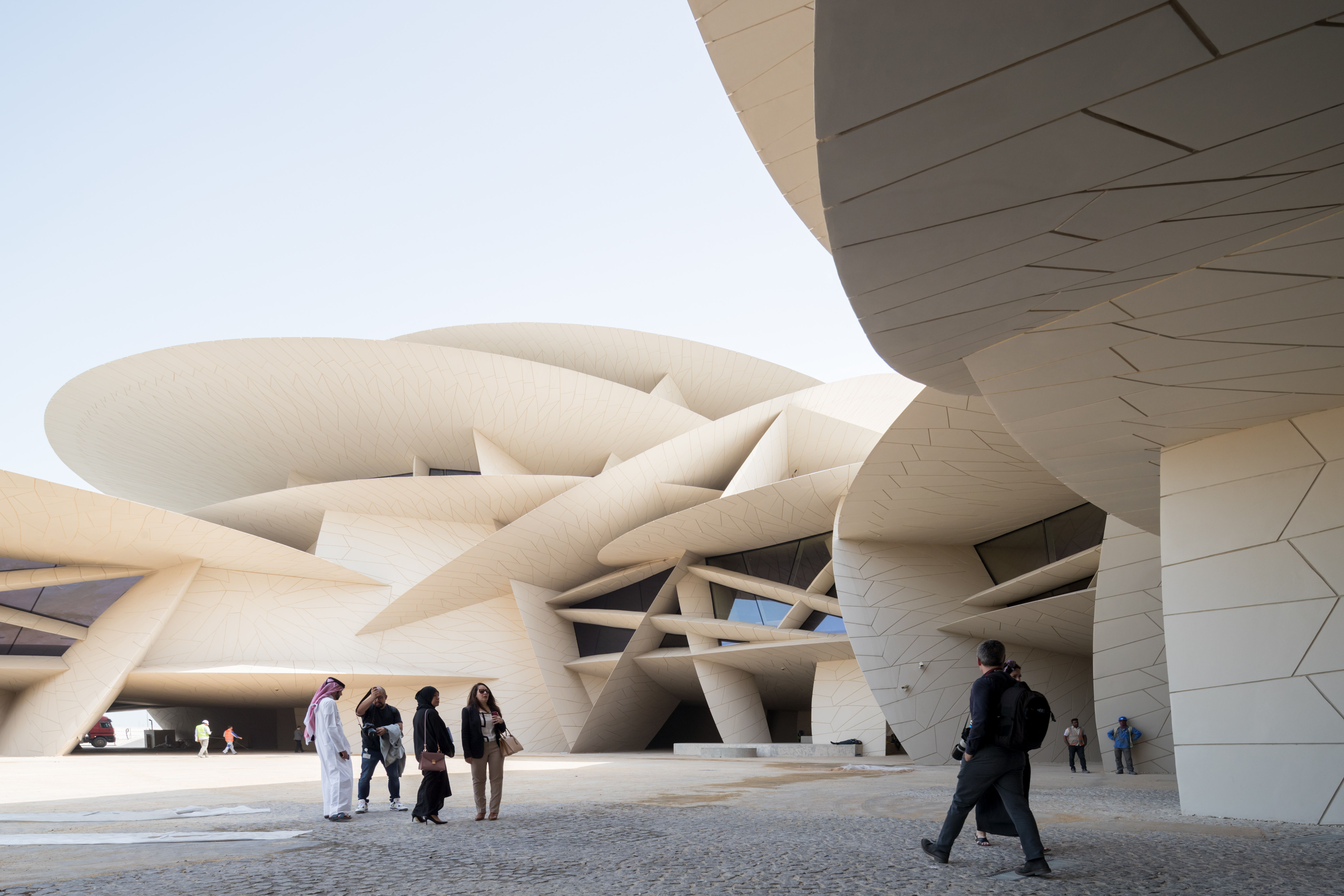  Museum’s complex structure comprises of large interlocking disks of different diameters and curvatures. Photo courtesy: National Museum of Qatar