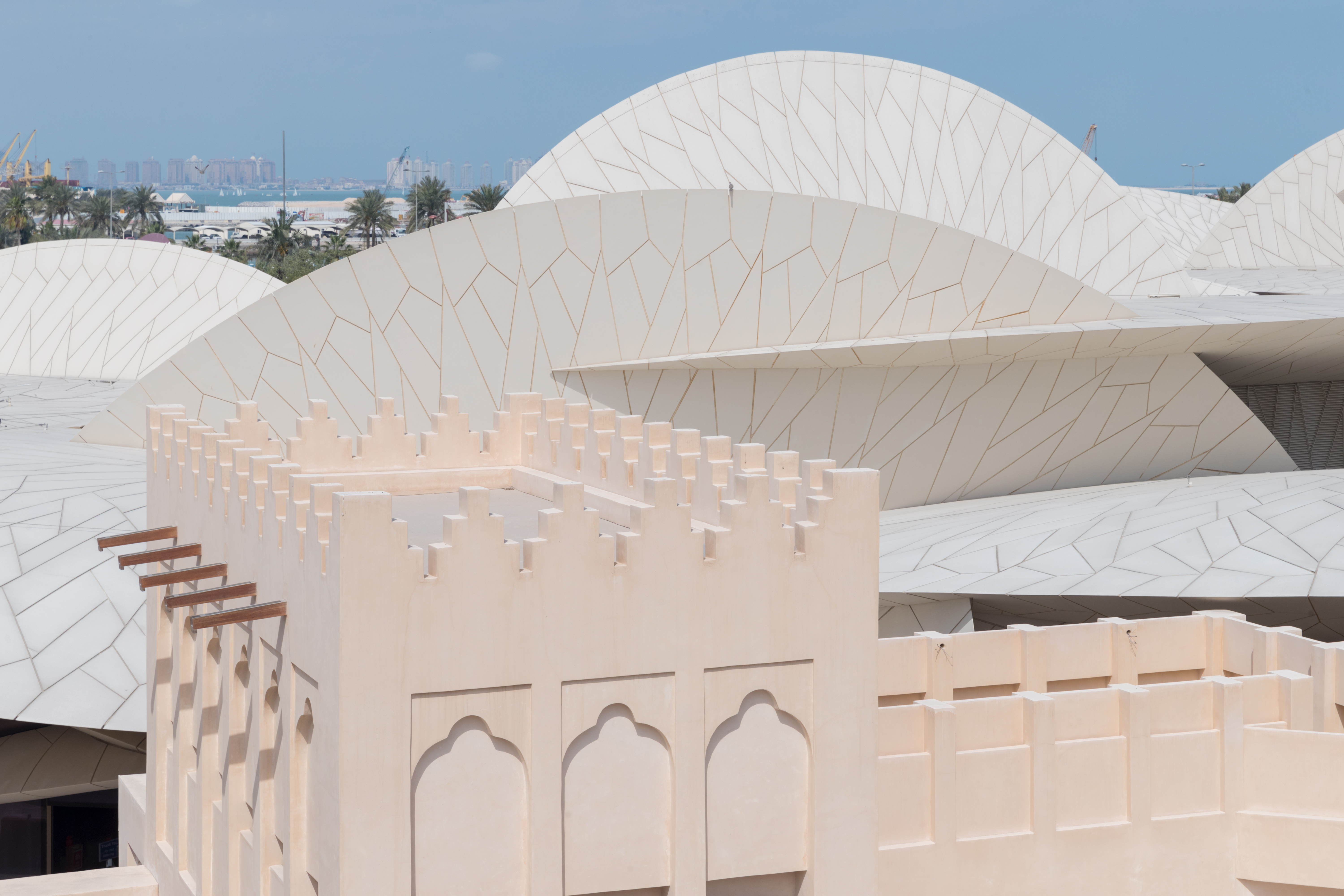   National Museum of Qatar embraces as its centrepiece the restored historic Palace of Sheikh Abdullah bin Jassim Al Thani, son of the founder of modern Qatar. Photo courtesy: National Museum of Qatar