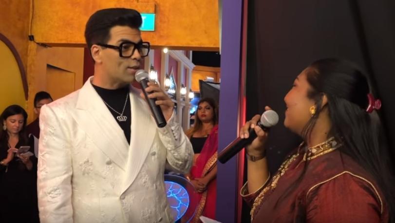 KJo speaking to the crowd about his Madame Tussauds experiences before the unveiling of his wax doppleganger. Photo: Connected to India