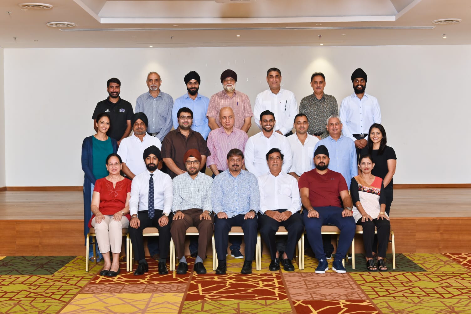  Hernaikh (fourth from left sitting in front row) along with the members of SKA Management Committee. Photo courtesy: SKA