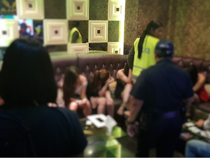    Nineteen women were arrested for their suspected involvement in vice-related activities. Photo courtesy: Singapore Police