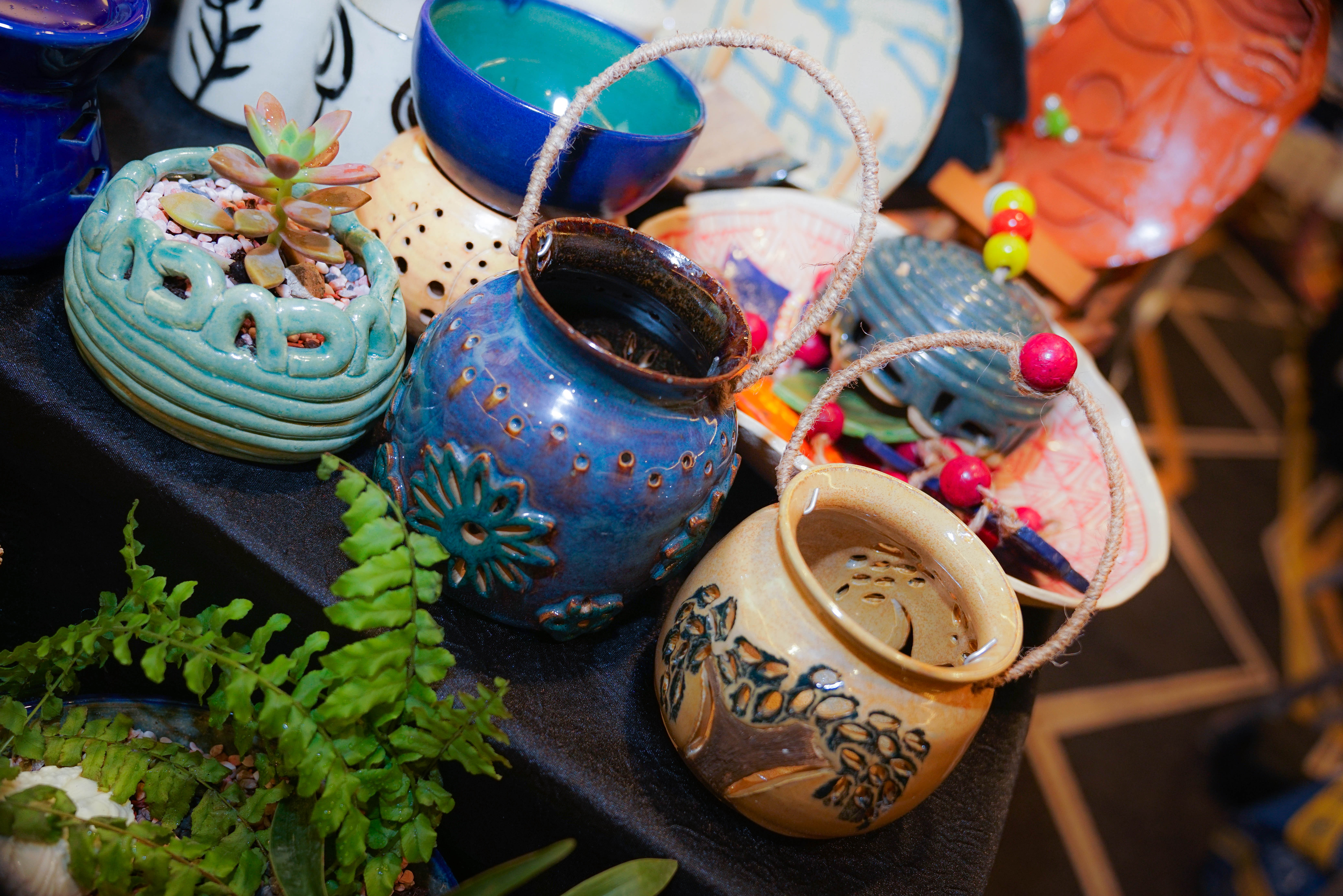 In addition to sarees and jewellery, there are also stalls selling intricate pottery such as these at the IWA Bazaar. Photo courtesy: Gargi Mazumdar