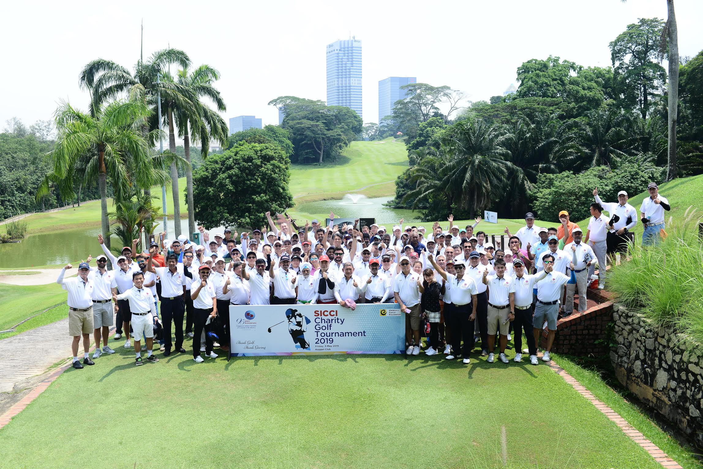 SICCI's inaugural Charity Golf Tournament raised SGD100,000 for the Children's Cancer Foundation. Photo courtesy: Singapore Indian Chamber of Commerce & Industry